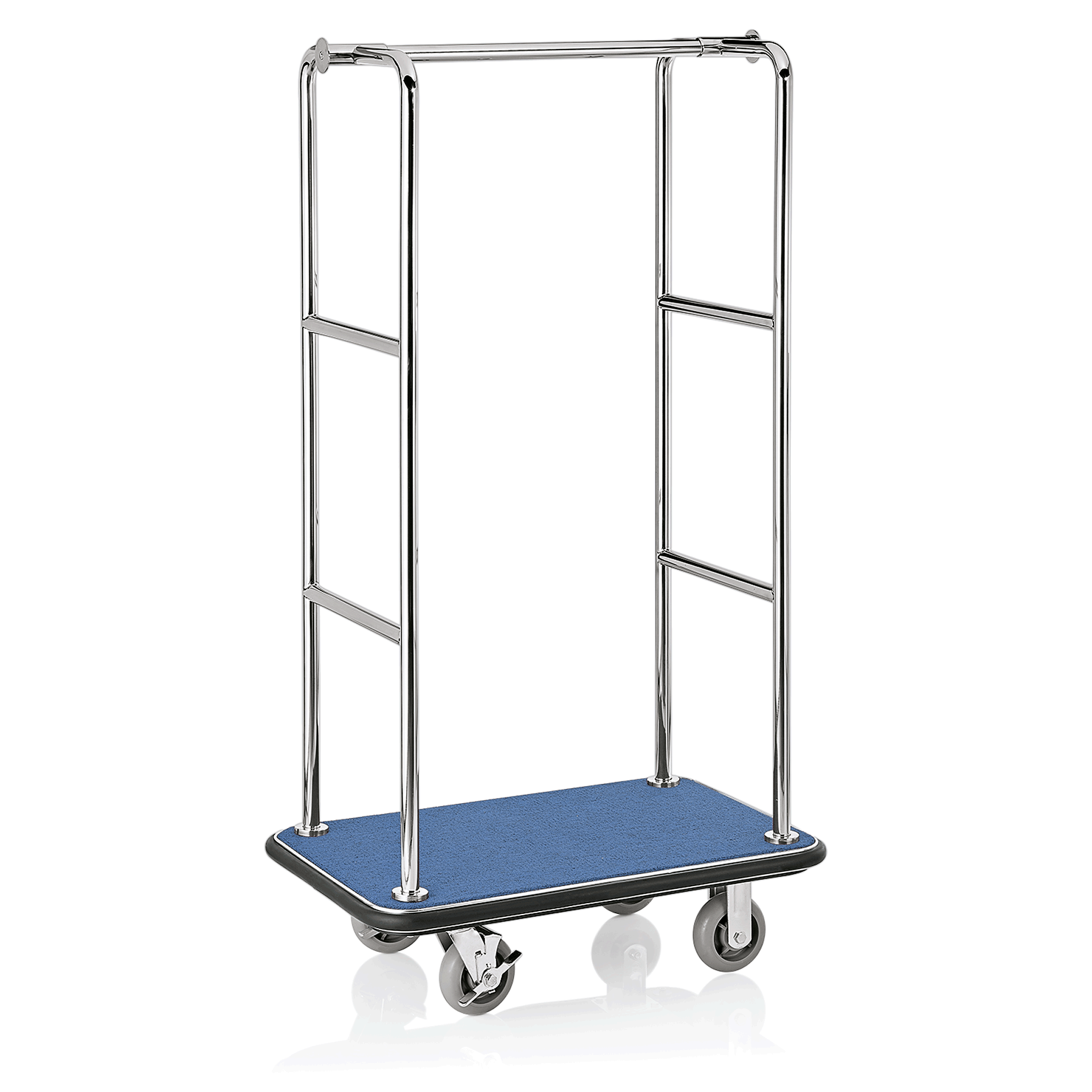 WAS Gepäckwagen, 90 x 60 x 177 cm, silberfarben, Edelstahl