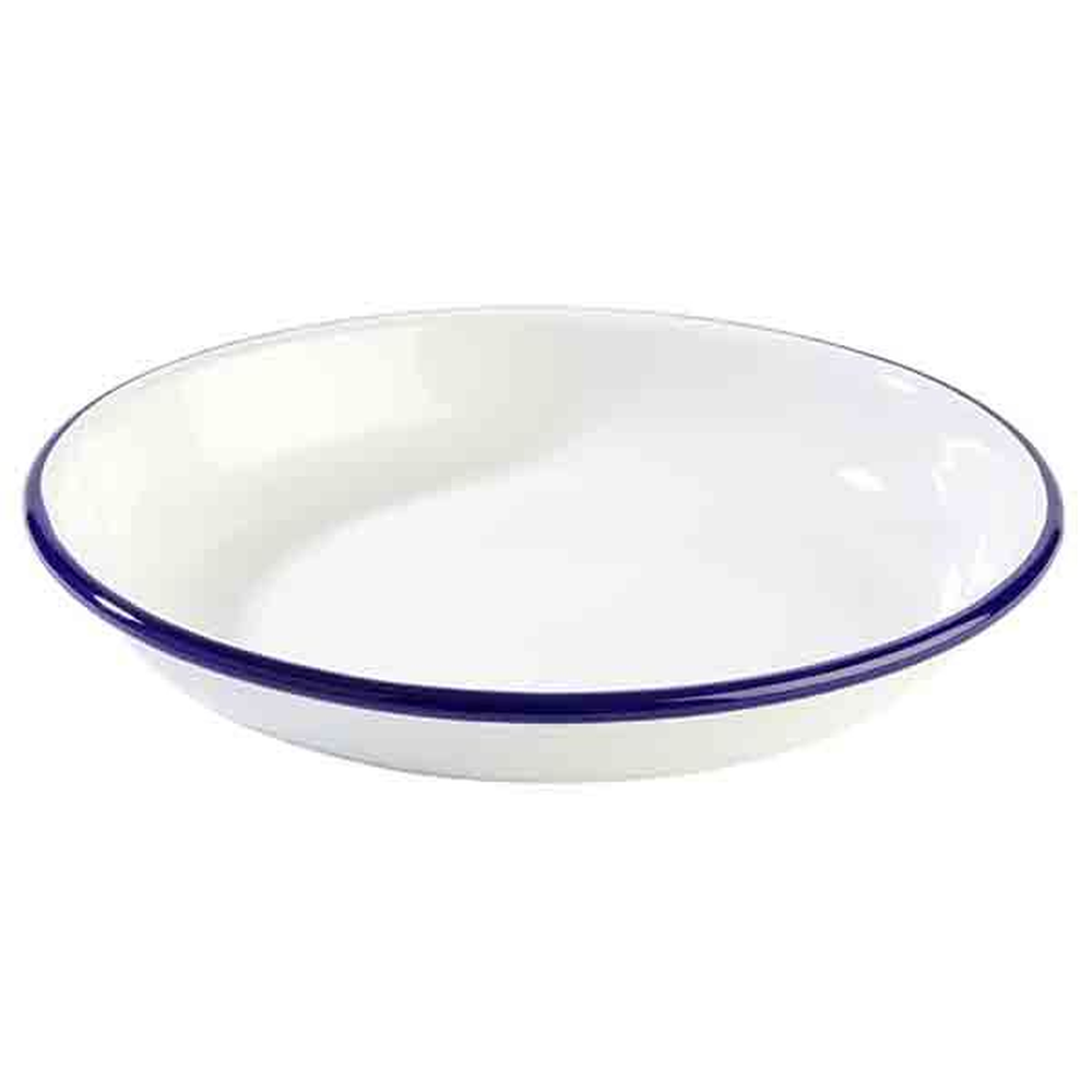Assheuer Teller, tief -Enamelware- innen: weiß Ø 18 cm, H: 3,5 cm