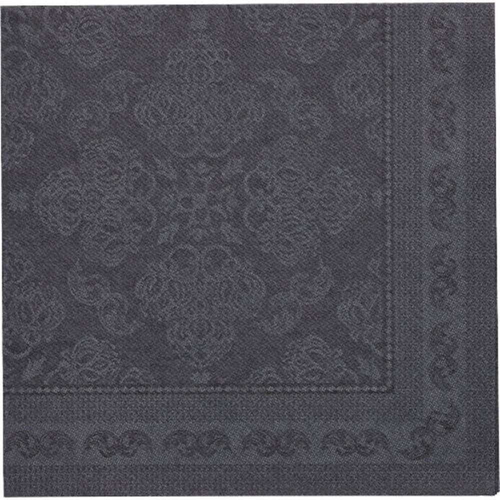 Papstar Servietten "ROYAL Collection" 1/4-Falz 40 cm x 40 cm schwarz "Arabesque"