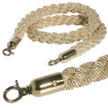 Contacto Abgrenzungsseil, gold, 150 cm mit goldfarbener Öse