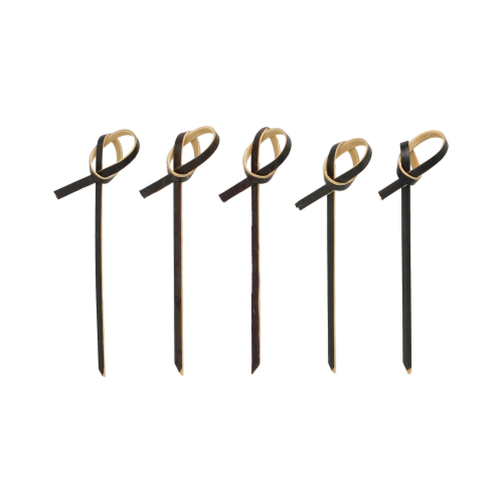 Papstar Fingerfood - Picker 6 cm schwarz "Knoten"