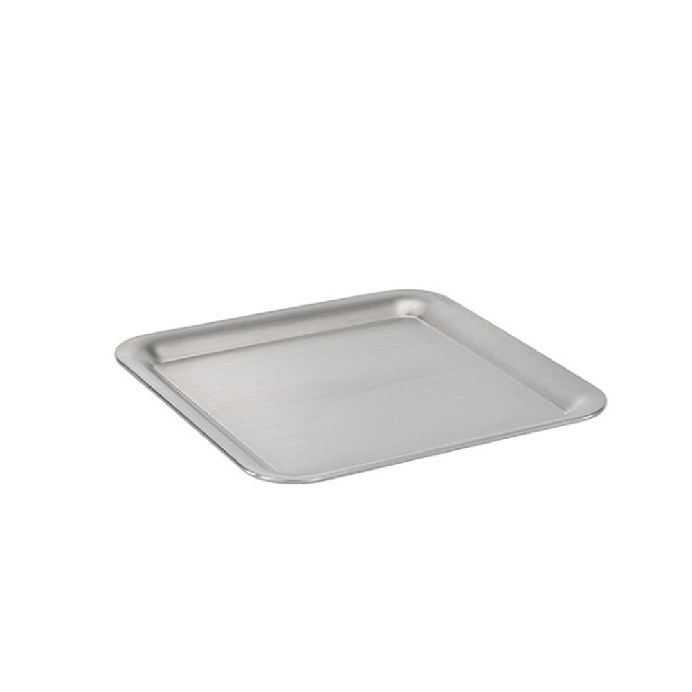 APS Serviertablett -KAFFEEHAUS- 23 x 23 cm, H: 1,5 cm , Edelstahl, mattiert