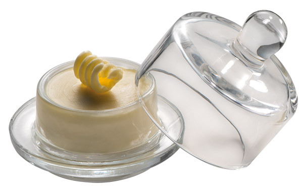 APS Butterservierer Ø 9 cm, H: 9 cm , Glas