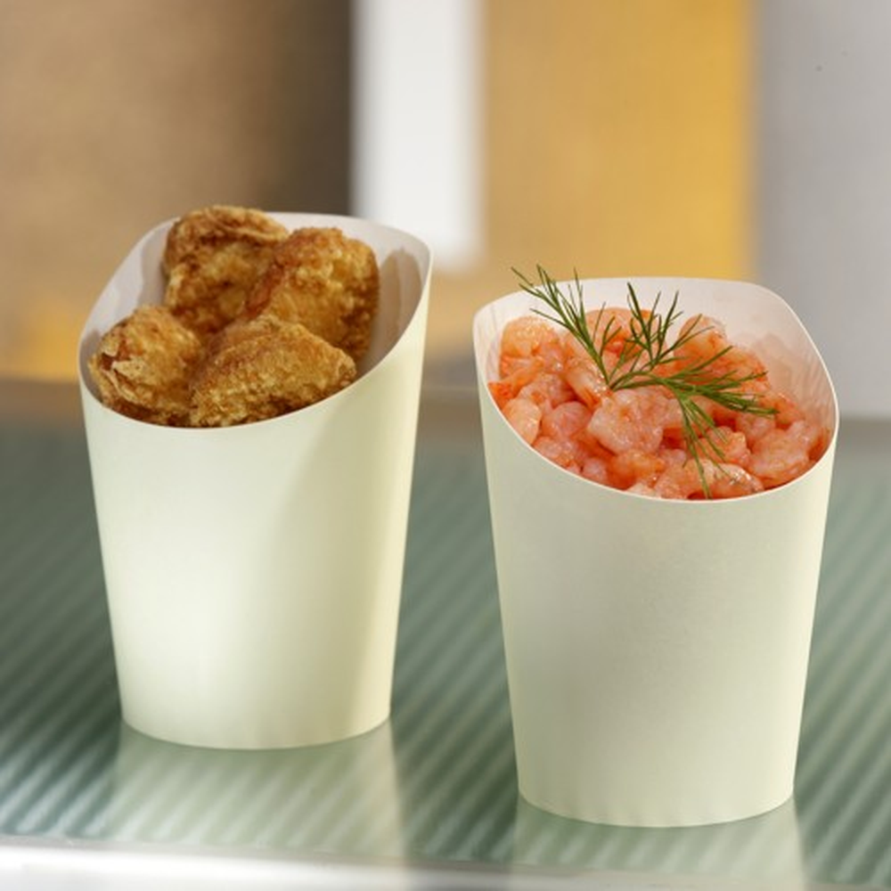 Papstar Snackbecher, Pappe "To Go" 0,16 l Ø 7,5 cm · 9,9 cm beige