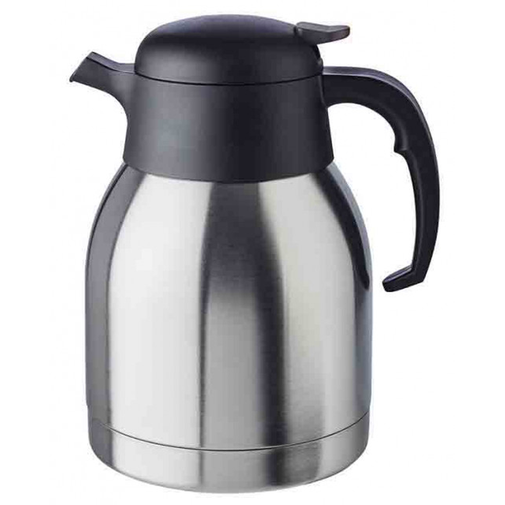 APS Isolierkanne -CLASSIC- Ø 14 cm, H: 22 cm, 1,5 Liter , Edelstahl, Polypropyle
