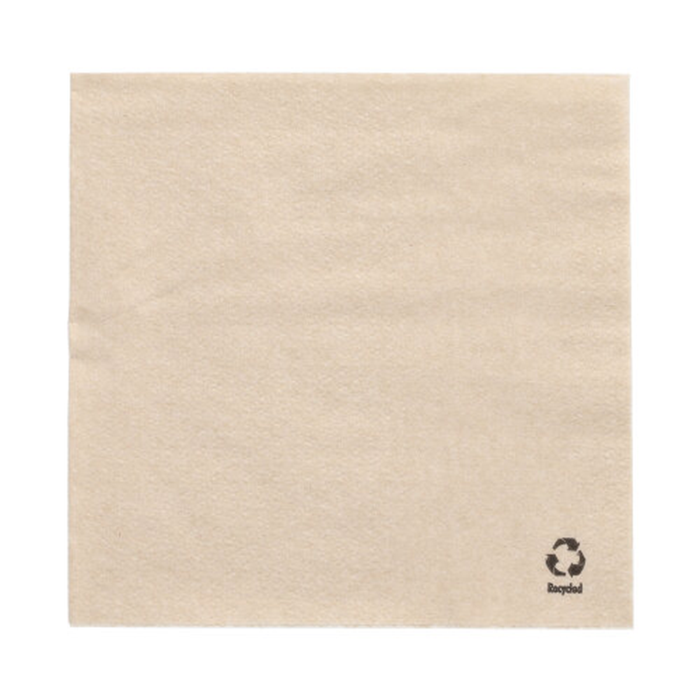 Papstar Servietten, 1-lagig 1/4-Falz 33 cm x 33 cm natur aus recyceltem Papier