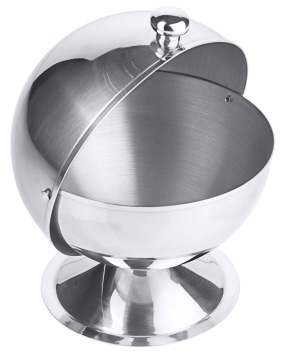 Contacto Zuckerdose Kugel mit Goldgriff 13 cm