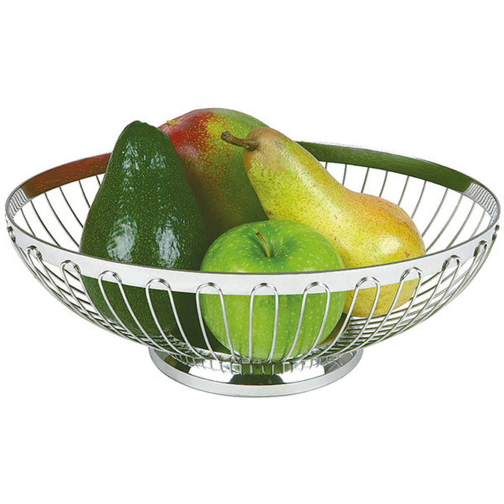 APS Brot- und Obstkorb, oval 28 x 21 cm, H: 9,5 cm , 18/8 Edelstahl
