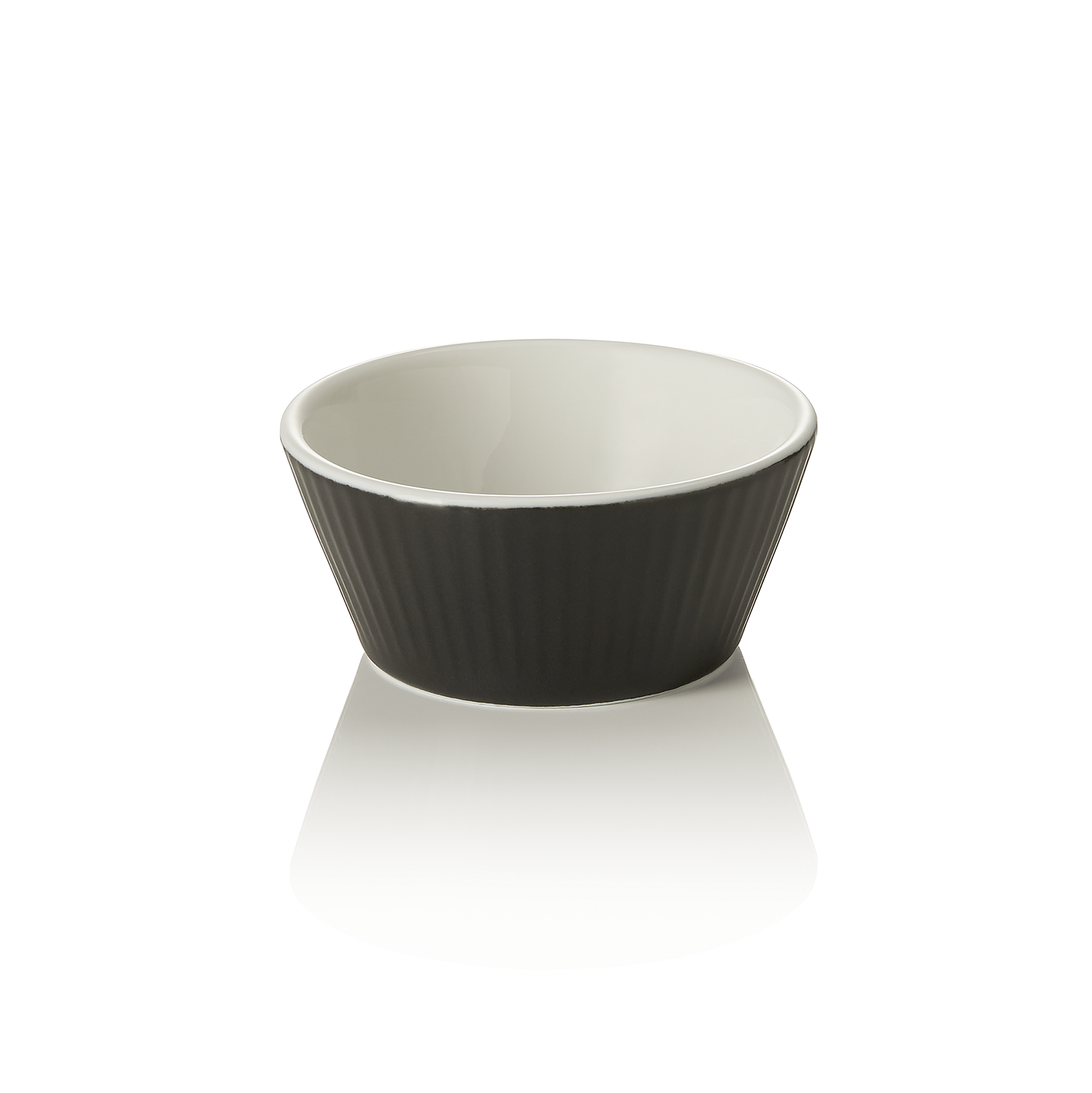 WAS Ragout Fin Set, Ø 7 cm, 100 ml, schwarz, Set á 6 Stück, Porzellan