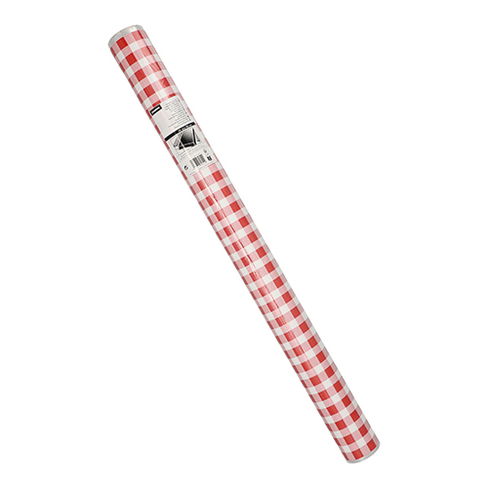 Papstar Tischdecke, Folie 50 m x 80 cm rot "Karo"
