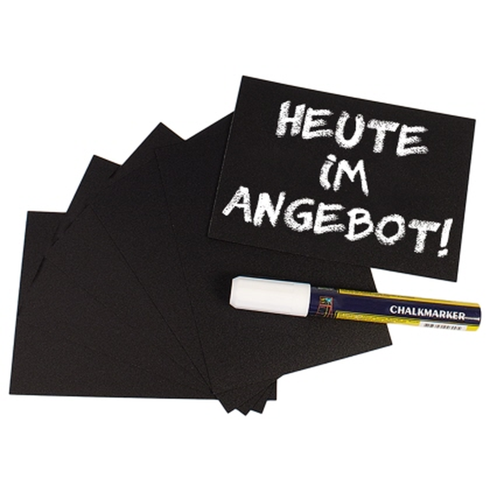 Contacto Schreibtafel, schwarz DIN A6 20-er Set