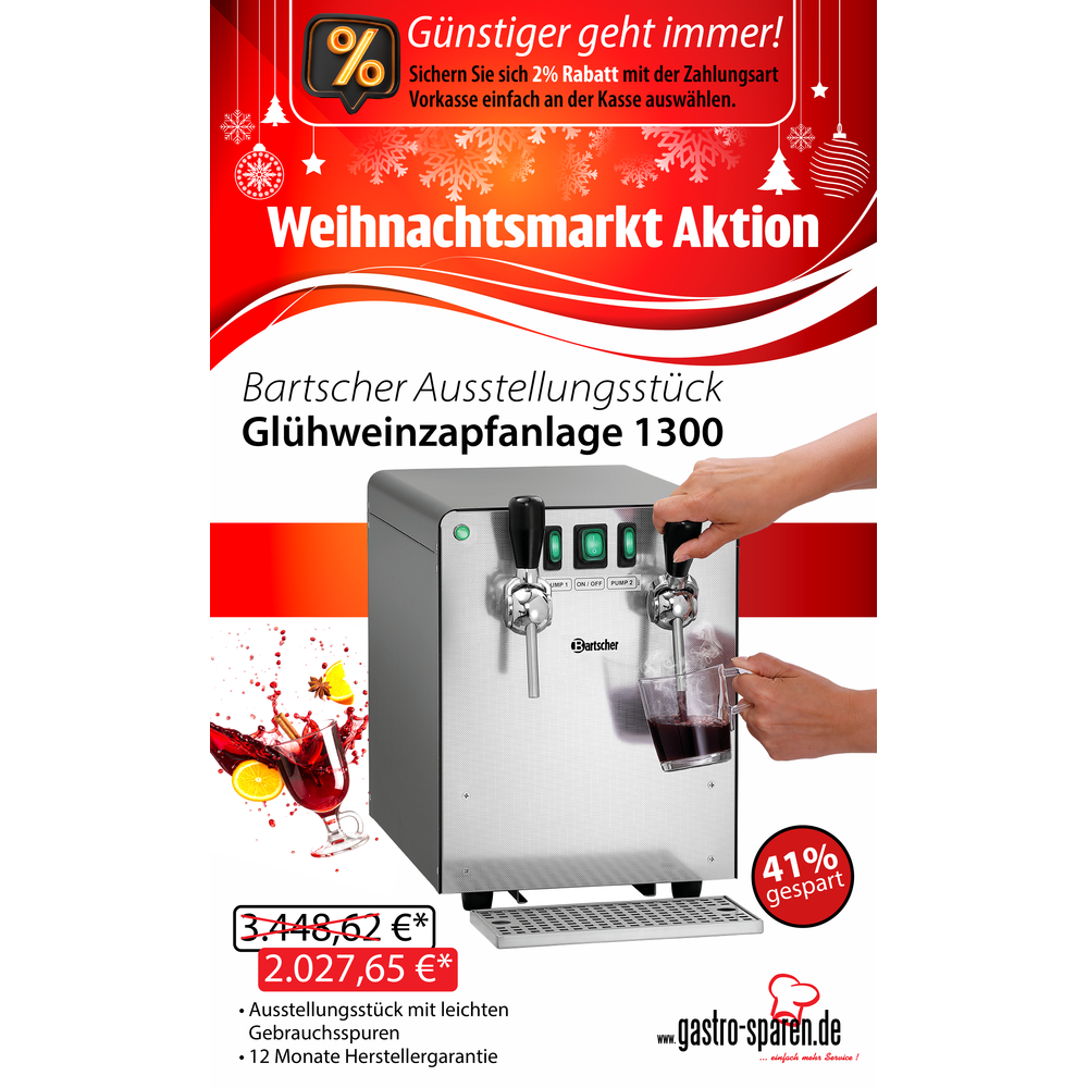 Bartscher Glühweinzapfanlage 1300 Ausstellungsstück