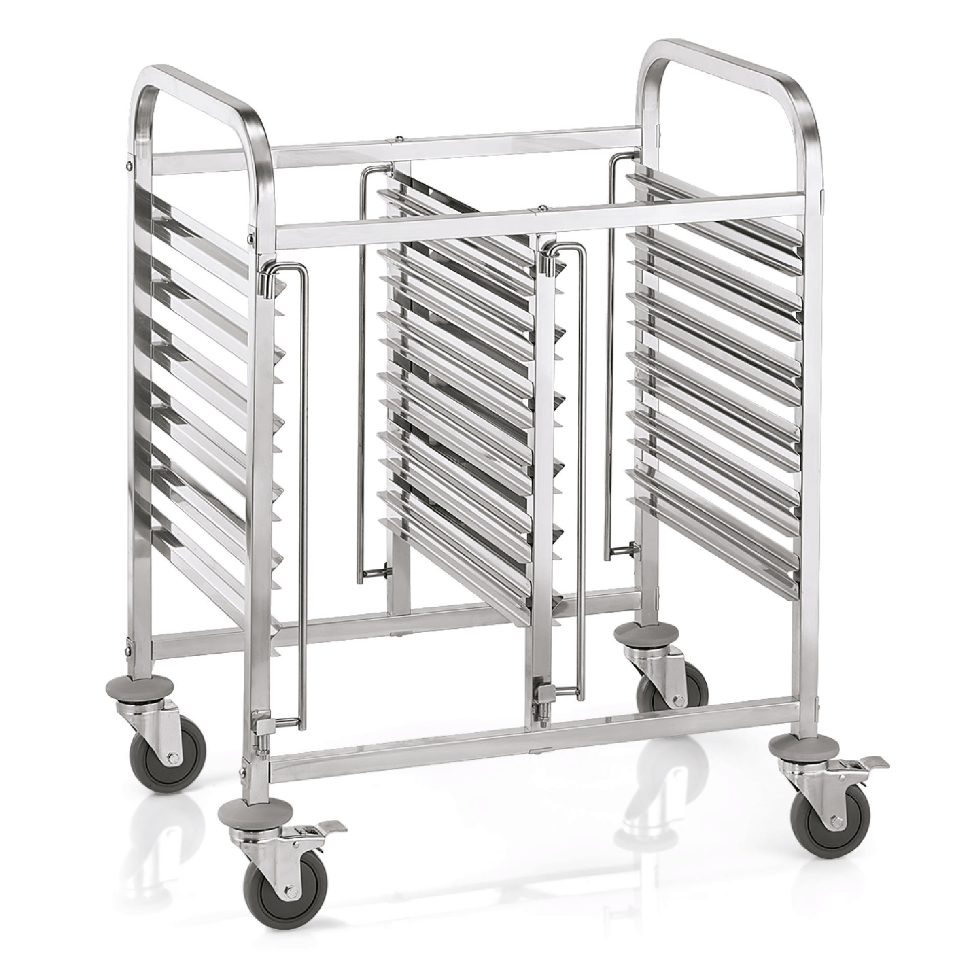 WAS Regalwagen CANTINA GN 1/1 für 12 Behälter/24 Tabletts, 55 x 74 x 100 cm, Chr