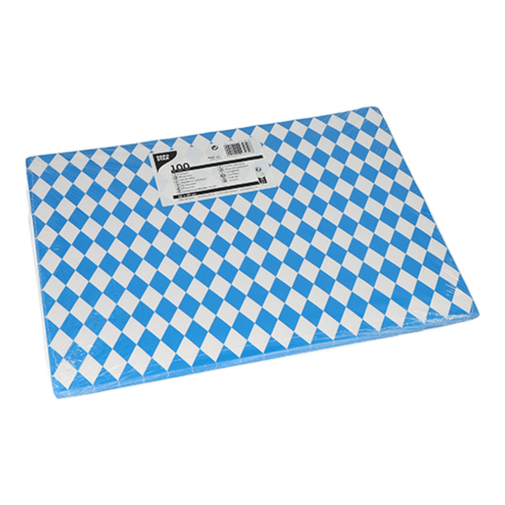 Papstar Tischsets, Papier 30 cm x 40 cm "Bayrisch Blau"