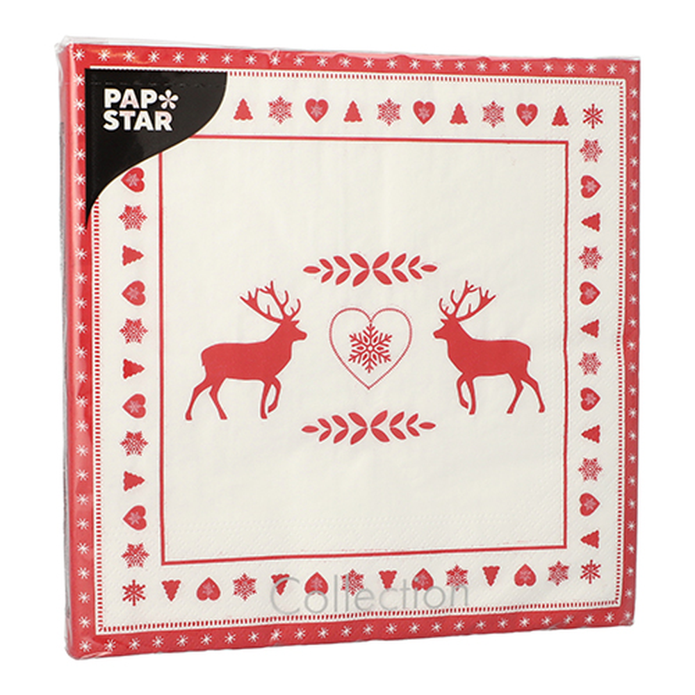 Papstar Servietten, 3-lagig 1/4-Falz 40 cm x 40 cm "Rennes"