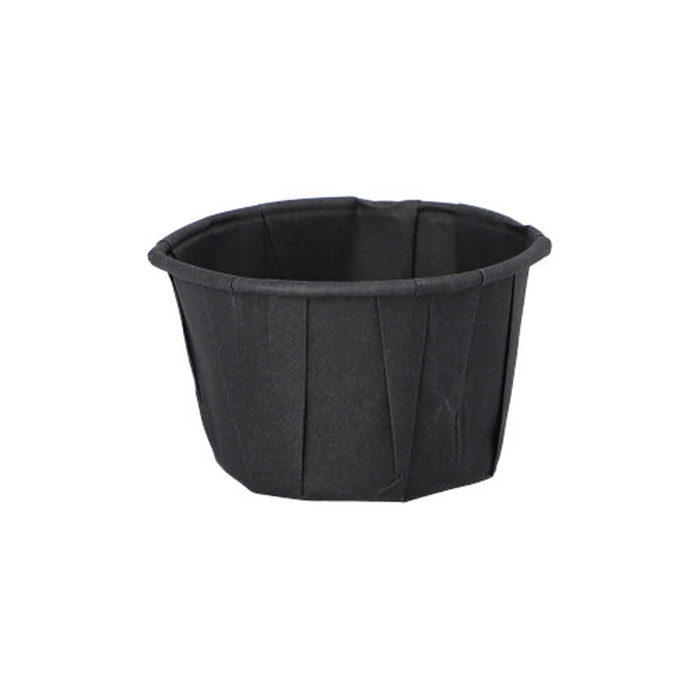Papstar Dressingbecher, Papier 50 ml Ø 5,8 cm · 3,5 cm schwarz