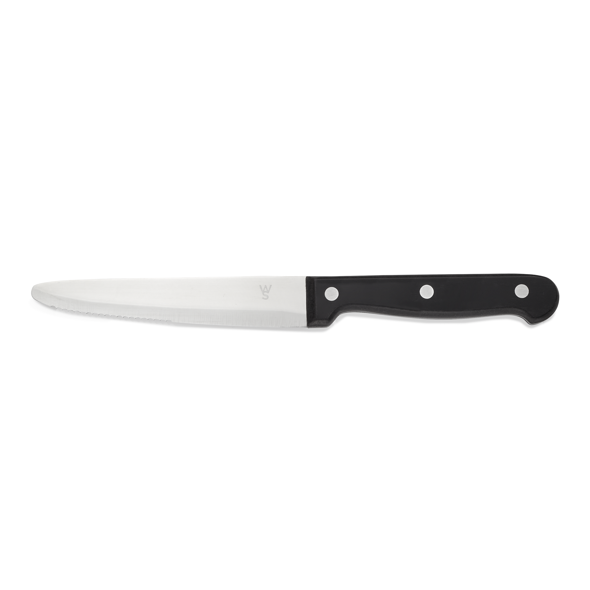 WAS Steakmesser Set mit POM Kunststoffgriff, 25 cm, Set á 6 Stück, Polyoxymethyl