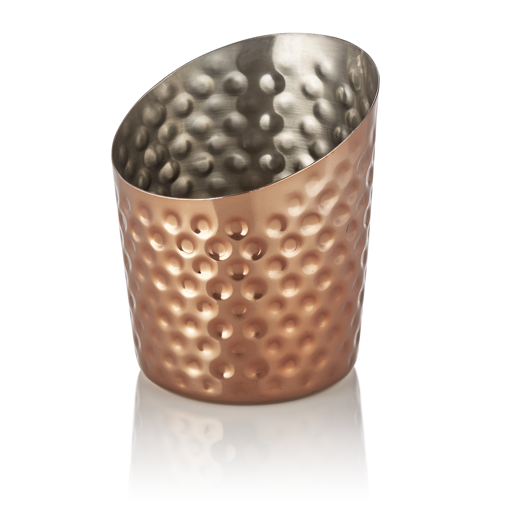 WAS Snackholder, Ø 9 cm, gehämmert, PVD, Chromnickelstahl