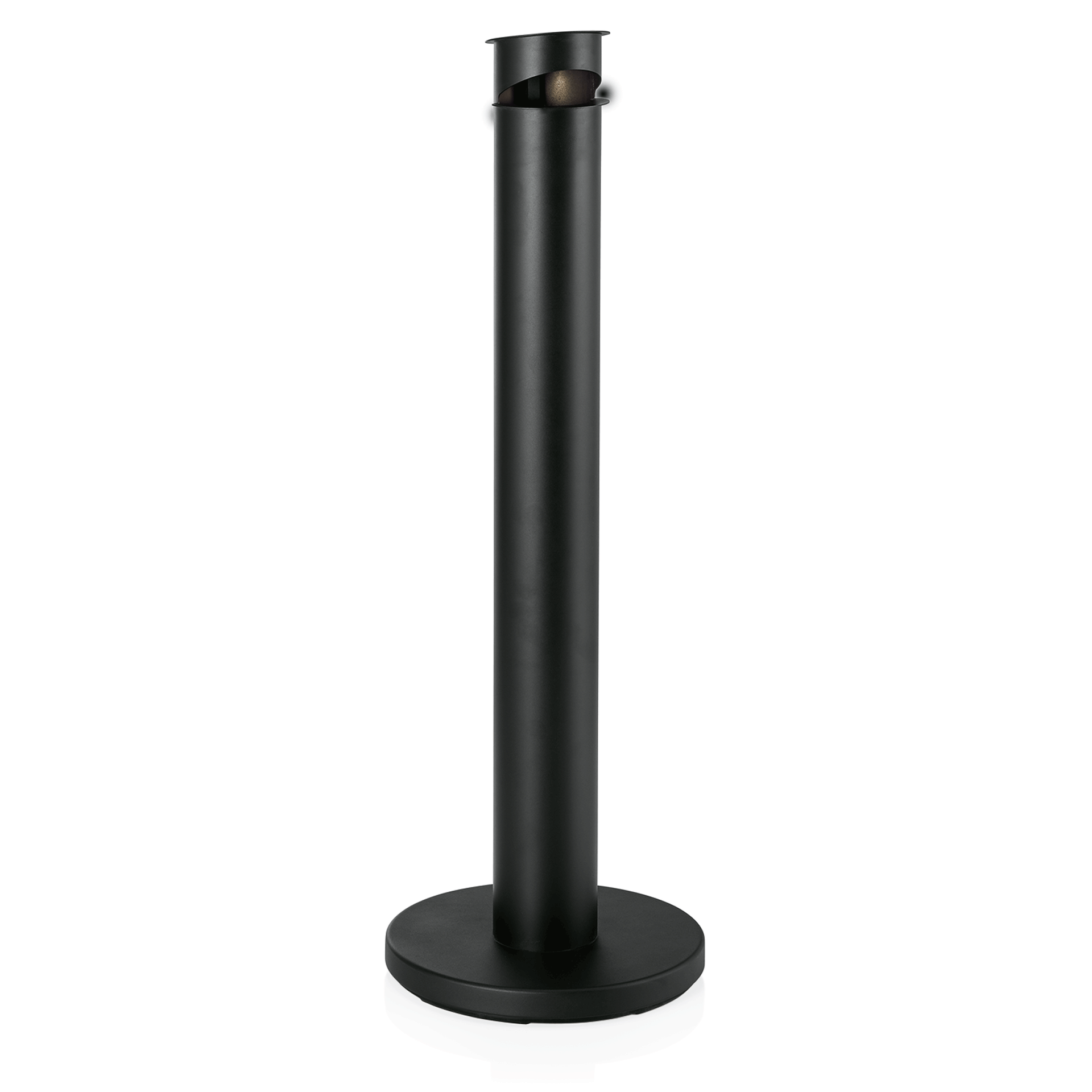 WAS Standascher, Ø 13 cm, schwarz, pulverbeschichteter Stahl