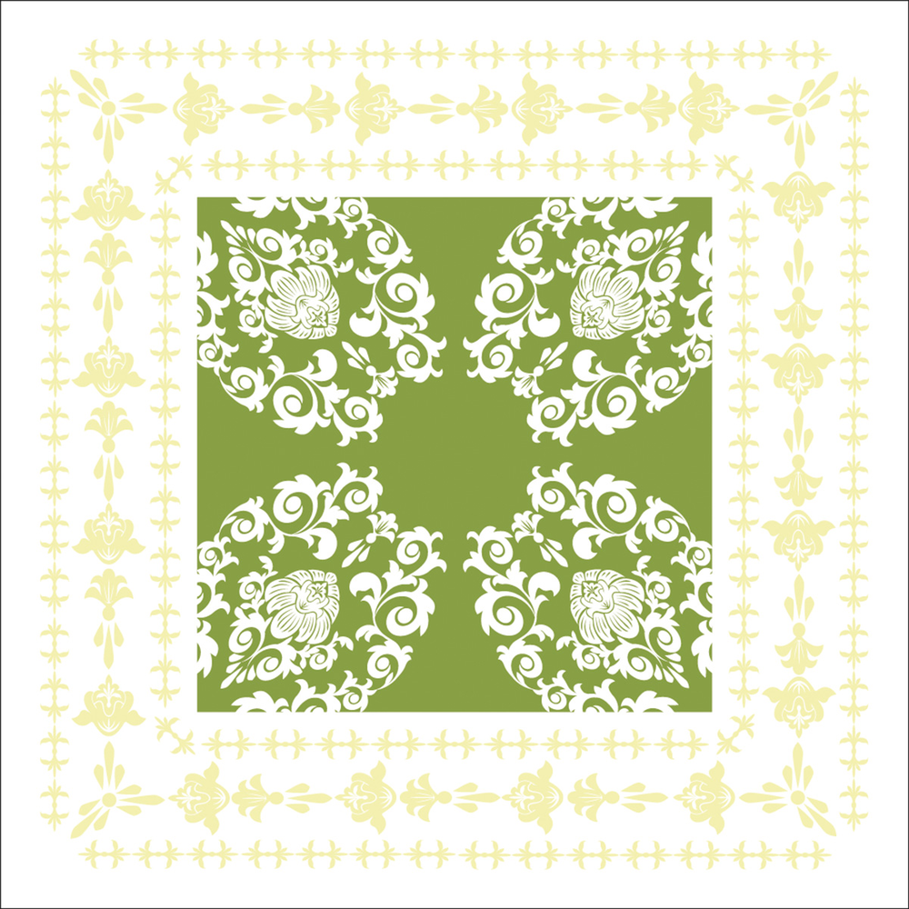 Mank Deckchen Pascal lindgrün 95 x 95 mm