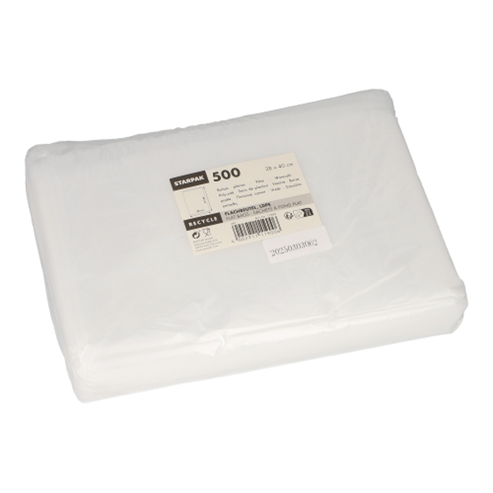 Papstar Flachbeutel, LDPE 40 cm x 28 cm transparent