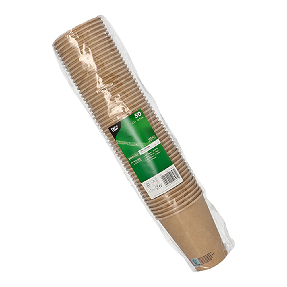 Papstar Trinkbecher, Pappe 0,3 l Ø 9 cm · 11 cm braun