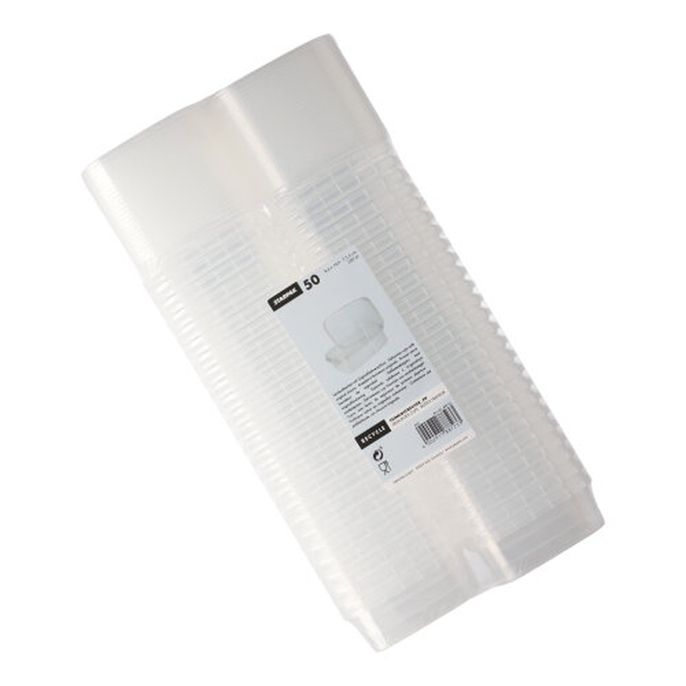 PAPSTAR Feinkostbecher, PP eckig 200 ml 3,5 cm x 8,6 cm x 10,9 cm transparent