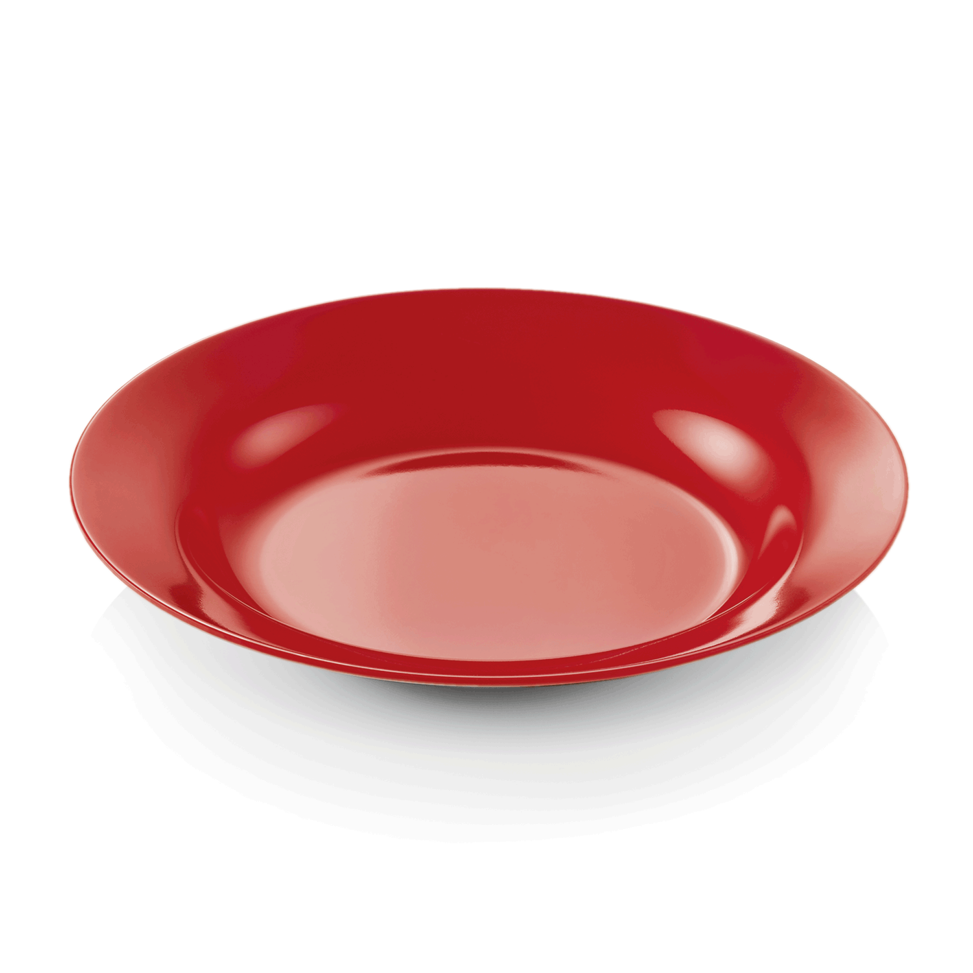 WAS Teller Set, tief, Ø 20 cm, rot, Set á 12 Stück, Melamin