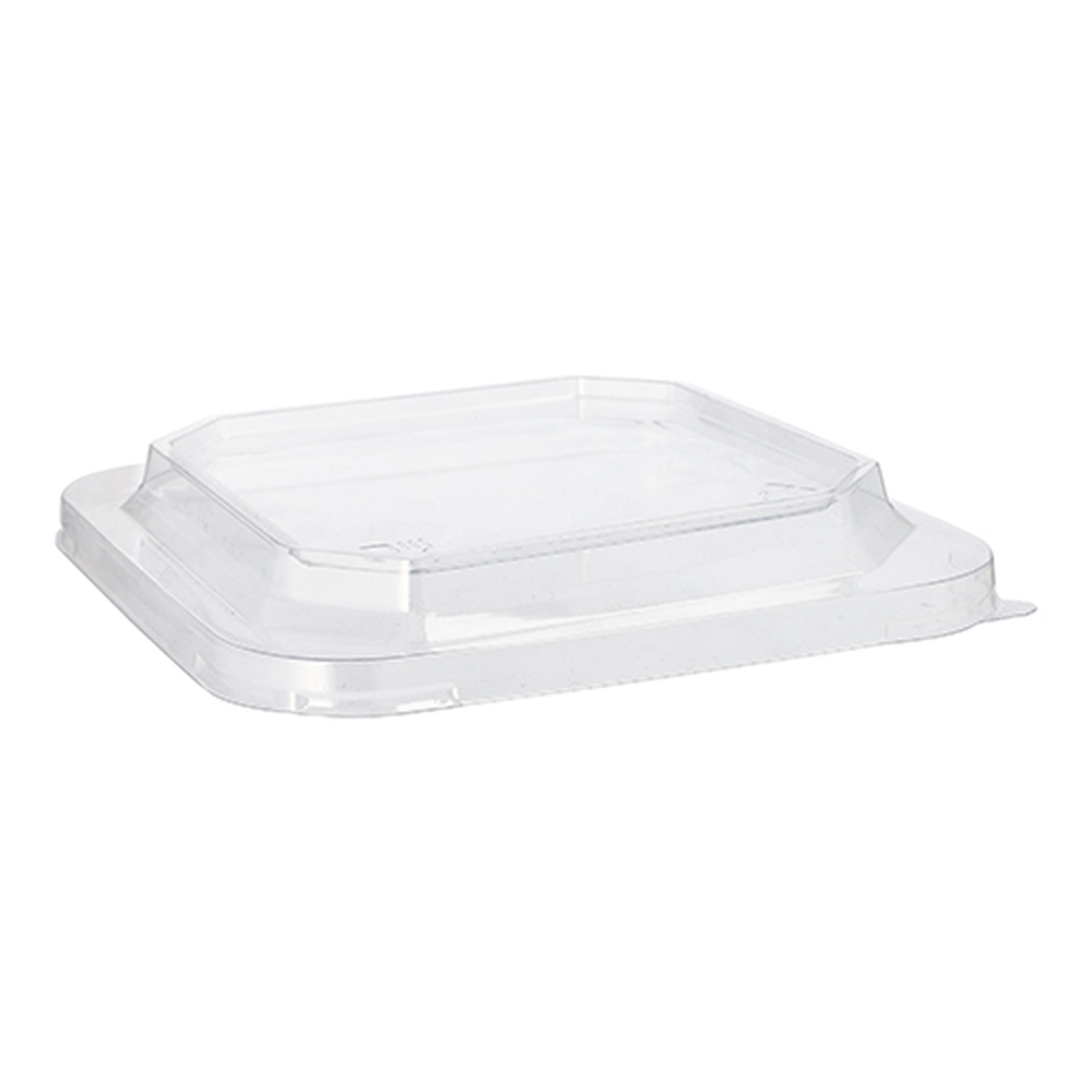 Papstar Deckel für Lunchboxen PET eckig 2,5 cm x 18 cm x 18 cm transparent