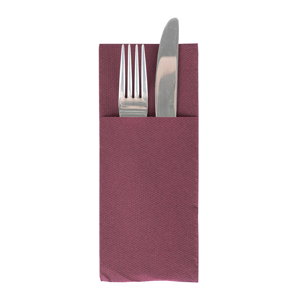 Mank Pocket-Fold-Napkins Basic bordeaux 40 x 33 cm 1/8 Falz