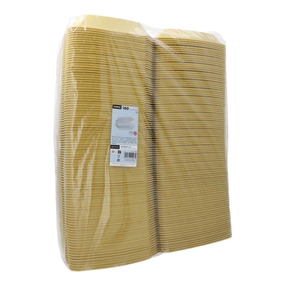 Papstar Menüboxen mit Klappdeckel, XPS ungeteilt 7,5 cm x 24,3 cm x 20,8 cm gold