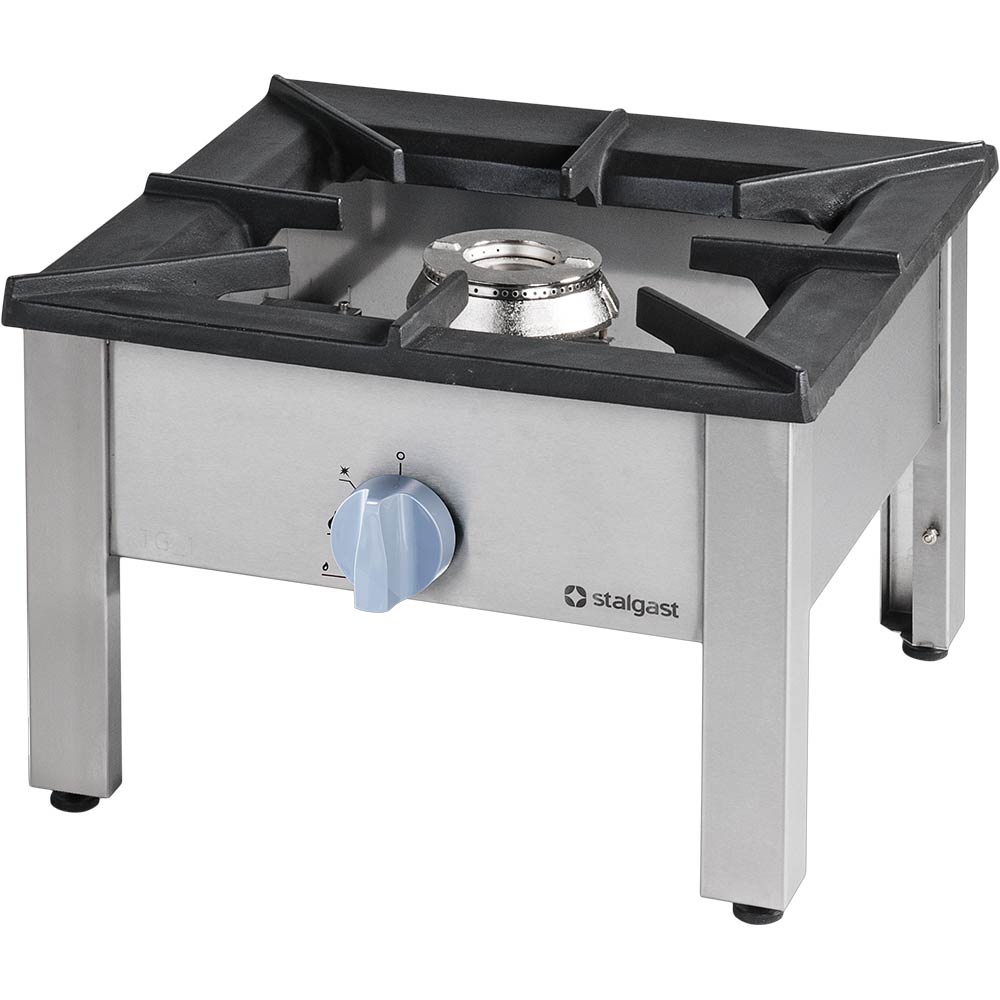 Stalgast Gas-Hockerkocher Top Power 14kW, mit Gusseisen-Topfauflage, G20, 565x63