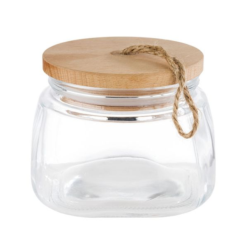 APS Vorratsglas -WOODY- 14 x 14 cm, H: 11 cm