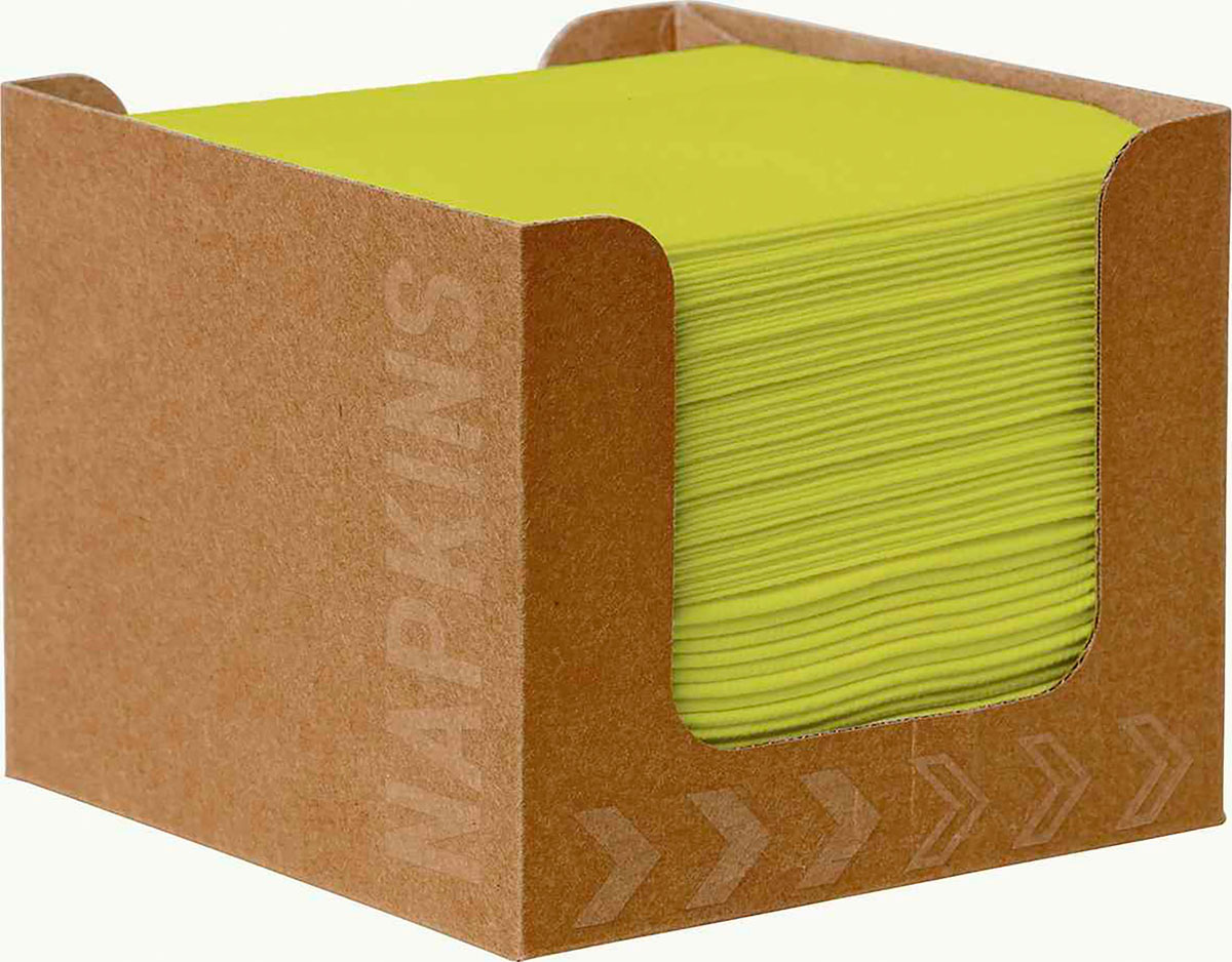 Duni Bio-Dunisoft-Serviettenbox 20 x 20 cm kiwi