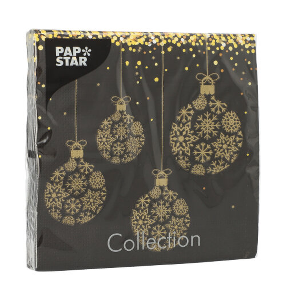 Papstar Servietten, 3-lagig 1/4-Falz 33 cm x 33 cm "Boules Baroque"