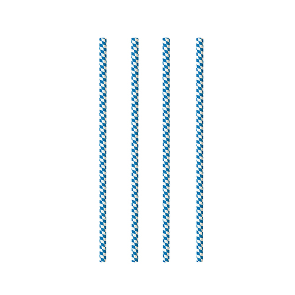 Papstar Trinkhalme, Papier Ø 6 mm · 20 cm "Bayrisch Blau"