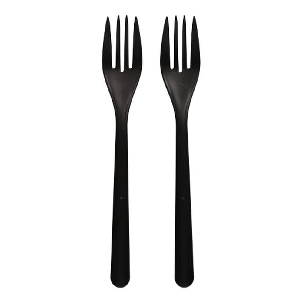 Papstar "Circulware" Mehrweg-Gabeln PP-MF 18,5 cm schwarz extra stabil