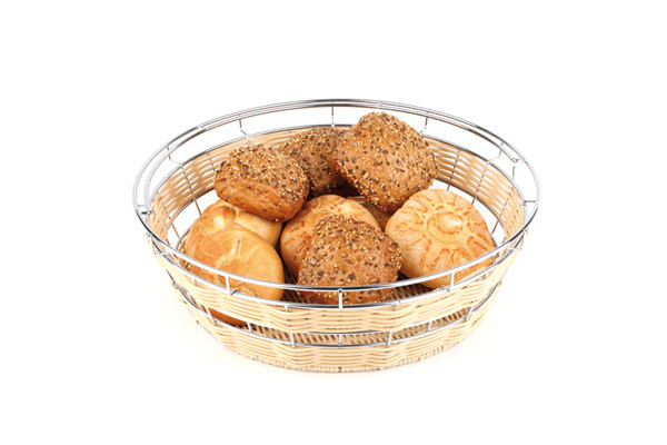 APS Bufett-Korb -RUND- Ø 40 cm, H: 12,5 cm , Polypropylen, beige