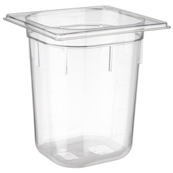 APS GN 1/6 Behälter 17,6 x 16,2 cm, Tiefe: 200 mm , Polycarbonat, 3,4 Liter