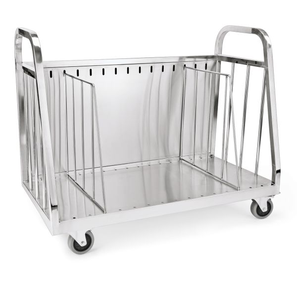 WAS Geschirrabräumwagen, 98 x 51,5 x 80 cm, Chromnickelstahl