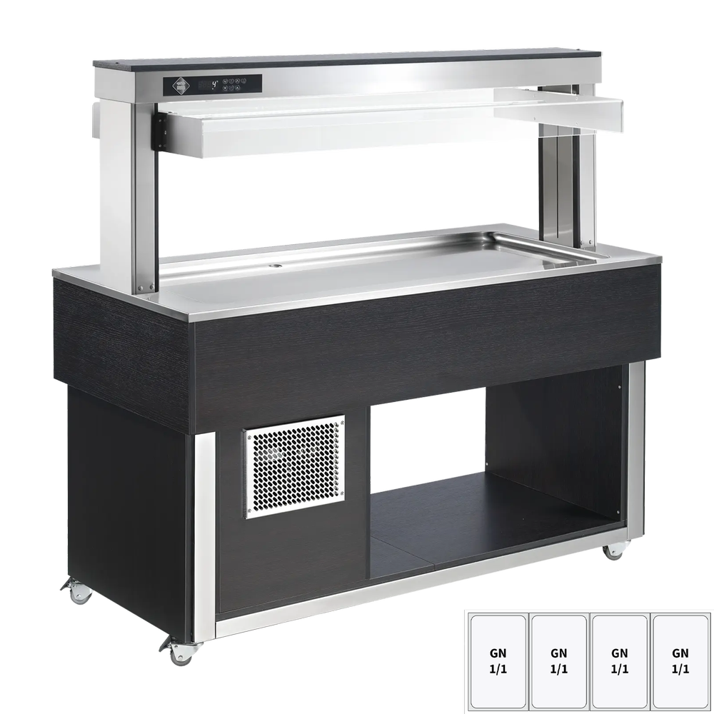 RM Gastro Kühlbuffet GN 4-1/1 - 30 mm, Wenge / RM - TR LIME+ 4W