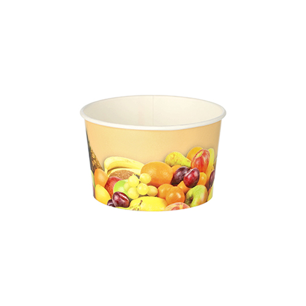 Papstar Eisbecher, Pappe rund 125 ml Ø 8 cm · 4,8 cm "Früchte"