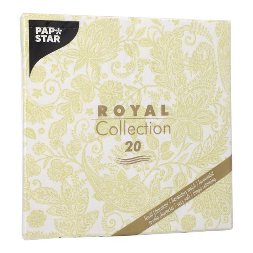 PAPSTAR Servietten ROYAL Collection 1/4-Falz 40 cm x 40 cm limonengrün Pa