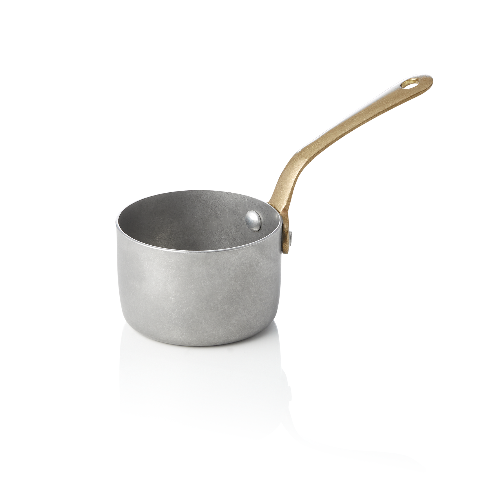 WAS Serviertopf STEEL & STYLE mit Messinggriff, 140 ml, Ø 7 cm, vintage, Messing