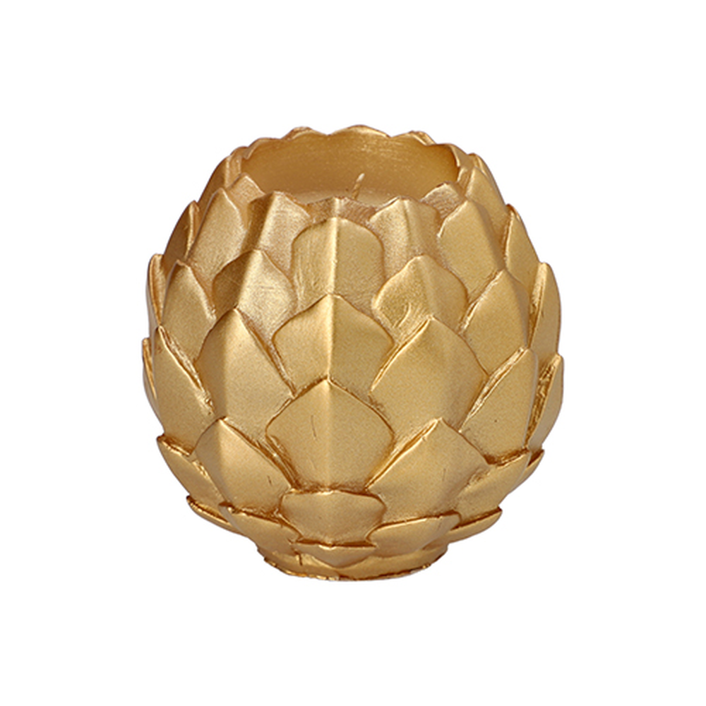 Papstar Kugelkerze Ø 10 cm gold "Pine Cone"