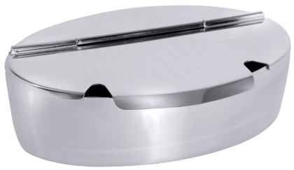 Contacto Zuckerdose, oval, Deckel mit zwei Löffelausschnitten