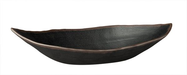 APS Blattschale -MARONE- 36 x 19 cm, H: 8 cm , Melamin, schwarz
