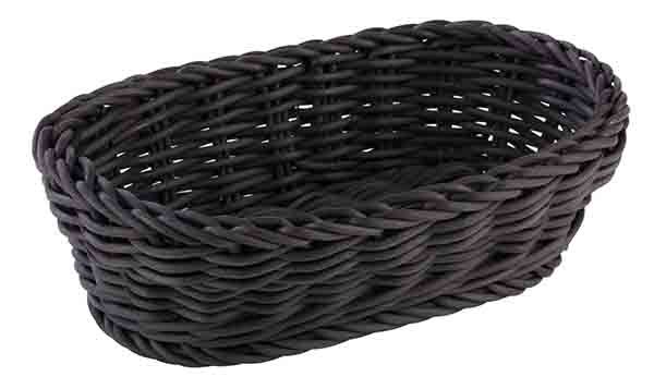 APS Korb, oval 19 x 12 cm, H: 6 cm , Polypropylen, schwarz