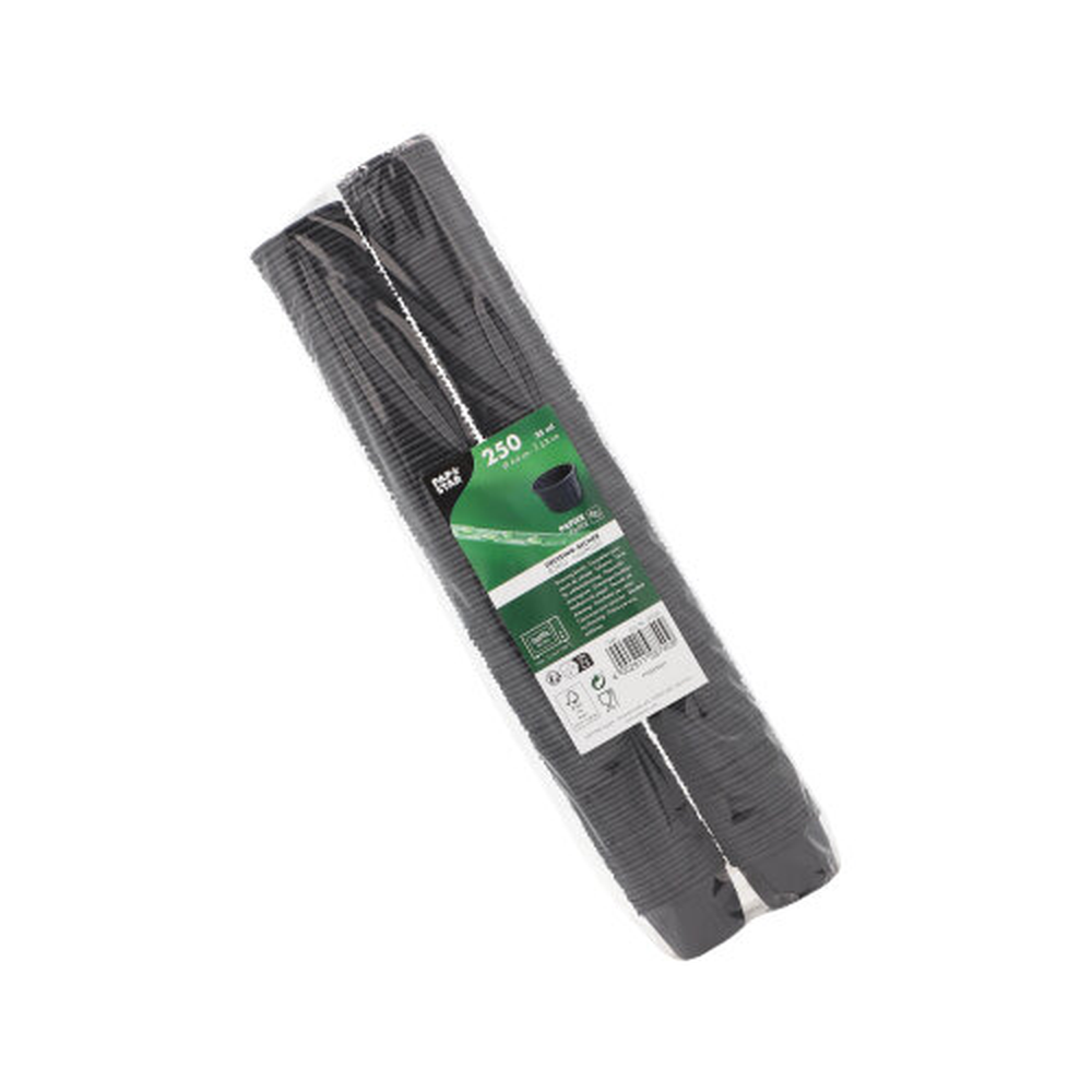 Papstar Dressingbecher, Papier 25 ml Ø 4,4 cm · 2,8 cm schwarz