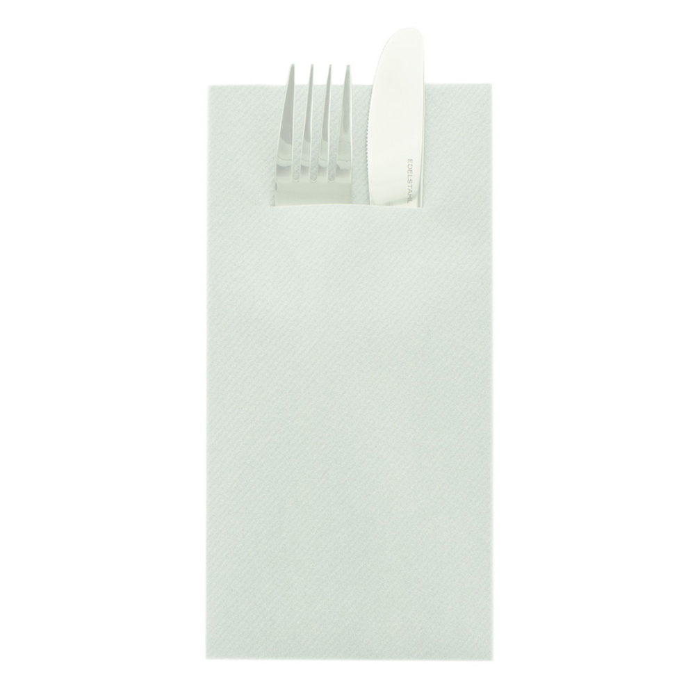 Mank Pocket-Napkins Basic perlgrau 40 x 40 cm 1/8 Falz